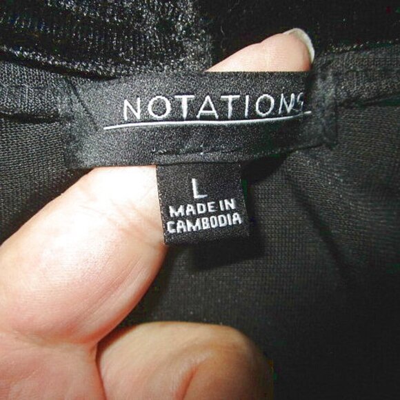 90s Vtg Black Velvet Tunic Top Size L Cardigan Sequins Layered Look Dressy Goth - Picture 3 of 7